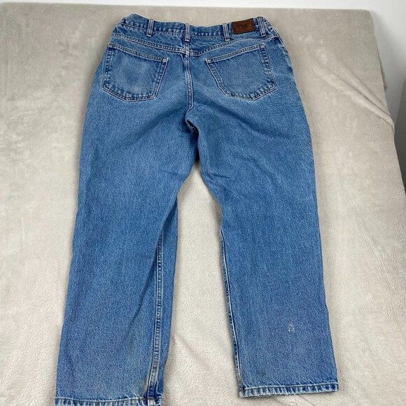 L.L. Bean Mens Jeans 36x29 Relaxed Fit Comfort Waist Blue Denim 100% Cotton - Picture 12 of 13